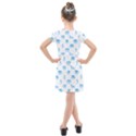 Oktoberfest Bavarian October Beer Festival Motifs in Bavarian Blue Kids  Cross Web Dress View2