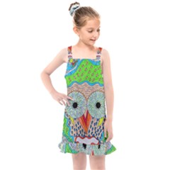 Cosmic Owl Kids  Overall Dress