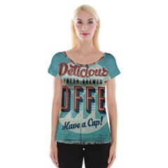 Delicious Coffee Cap Sleeve Top by snowwhitegirl