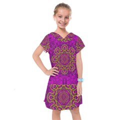 Star Of Freedom And Silent Night Kids  Drop Waist Dress by pepitasart