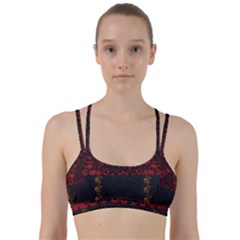 Red And Black Leather Red Lace By Flipstylez Designs Line Them Up Sports Bra by flipstylezfashionsLLC