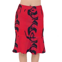 Red And Black Design By Flipstylez Designs Mermaid Skirt