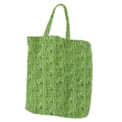 Knitted Wool Chain Green Giant Grocery Tote by vintage2030