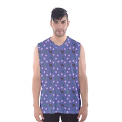 Blue Deer Pattern Men s Basketball Tank Top by snowwhitegirl