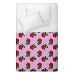 Red Roses Pink Duvet Cover (single Size) by snowwhitegirl