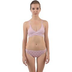 Little  Dots Pink Wrap Around Bikini Set