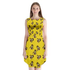 Girl With Popsicle Yello Sleeveless Chiffon Dress   by snowwhitegirl