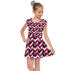 Vintage Camera Chevron Kids Cap Sleeve Dress