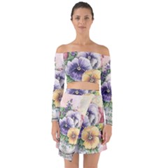 Lowers Pansy Off Shoulder Top With Skirt Set