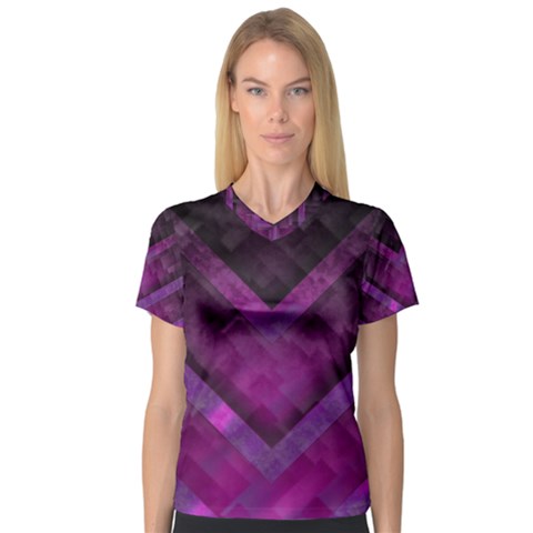 Background Wallpaper Motif Design V-neck Sport Mesh Tee by Sapixe