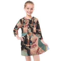 Valentine 1171222 1280 Kids  Quarter Sleeve Shirt Dress