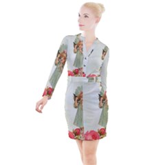 Vintage 1225887 1920 Button Long Sleeve Dress