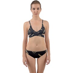 Pattern Seamless American Culture Wrap Around Bikini Set