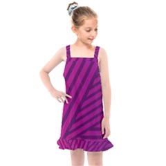 Pattern Lines Stripes Texture Kids  Overall Dress