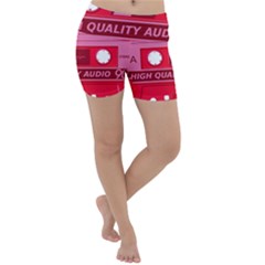 Red Cassette Lightweight Velour Yoga Shorts