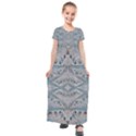 Broccoli Tree Blue Kids  Short Sleeve Maxi Dress View1