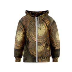 Awesome Steampunk Design, Clockwork Kids  Zipper Hoodie by FantasyWorld7