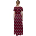 Panda With Bamboo Red High Waist Short Sleeve Maxi Dress View2