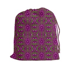 Modern Asian Ornate Pattern Drawstring Pouch (xxl)