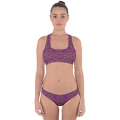 Modern Asian Ornate Pattern Cross Back Hipster Bikini Set by dflcprints