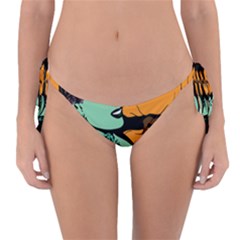 Zombie Retro Girl Black Reversible Bikini Bottom by snowwhitegirl