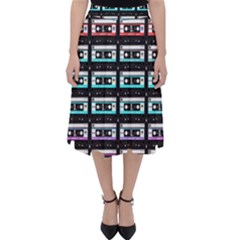 Three Color Ombre Cassette Classic Midi Skirt