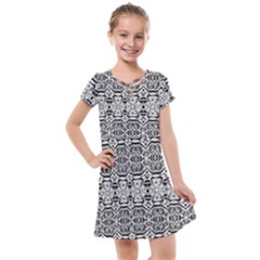 Vintage Black Hearts Swirls By Flipstylez Designs Kids  Cross Web Dress