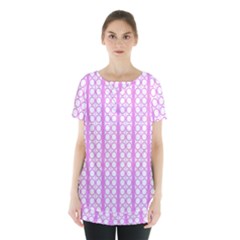 Circles Lines Light Pink White Pattern Skirt Hem Sports Top