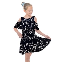 Constellations Kids  Shoulder Cutout Chiffon Dress