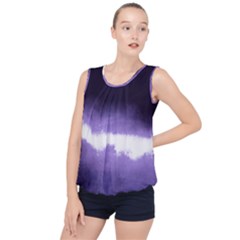 Ombre Bubble Hem Chiffon Tank Top by Valentinaart