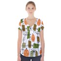 Halloween Mid Century Modern Short Sleeve Front Detail Top View1