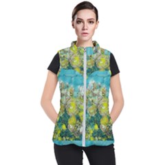 Bloom In Vintage Ornate Style Women s Puffer Vest by pepitasart