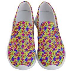 Multicolored Linear Pattern Design Men s Lightweight Slip Ons by dflcprints