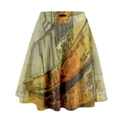 Boat Old Fisherman Mar Ocean High Waist Skirt by Simbadda