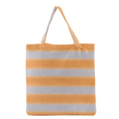 Bold Stripes Yellow Pattern Grocery Tote Bag