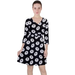 Donuts Pattern Ruffle Dress by Valentinaart