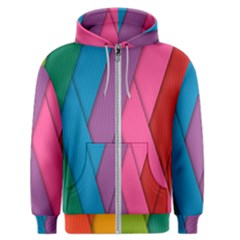 Abstract Background Colorful Strips Men s Zipper Hoodie by Simbadda