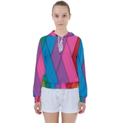 Abstract Background Colorful Strips Women s Tie Up Sweat by Simbadda