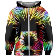 Color Background Structure Lines Kids Zipper Hoodie Without Drawstring by Simbadda