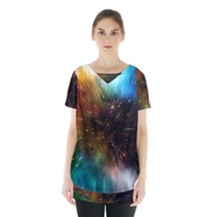 Universe Galaxy Sun Star Movement Skirt Hem Sports Top by Simbadda