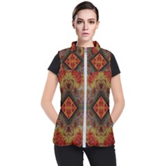 Autumn Kaleidoscope Art Pattern Women s Puffer Vest by Simbadda