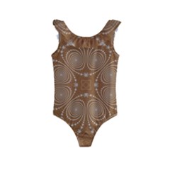 Fractal Pattern Decoration Abstract Kids  Frill Swimsuit by Simbadda