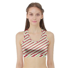 Stripes Striped Design Pattern Sports Bra With Border by Celenk