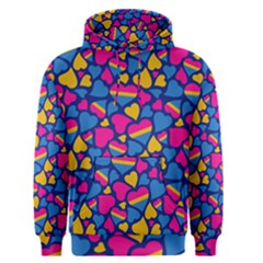 Pansexual Pride Hearts; A Cute Pan Pride Motif! Men s Pullover Hoodie by PrideMarks