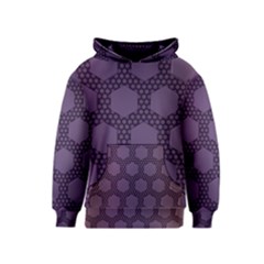 Hexagon Grid Geometric Hexagonal Kids  Pullover Hoodie by Celenk