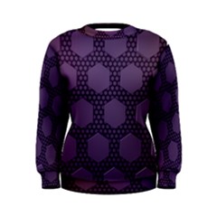 Hexagon Grid Geometric Hexagonal Women s Sweatshirt by Celenk