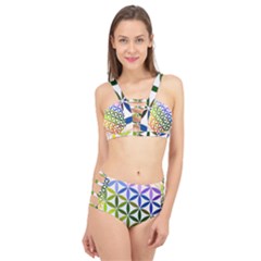 Mandala Rainbow Colorful Reiki Cage Up Bikini Set by Simbadda