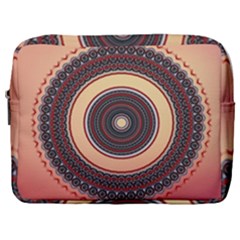 Ornamental Shape Concentric Round Make Up Pouch (large) by Simbadda