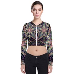 Star Mandala Pattern Design Doodle Zip Up Bomber Jacket by Simbadda