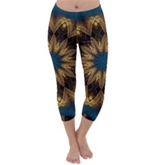 Mandala Kaleidoscope Ornaments Capri Winter Leggings 